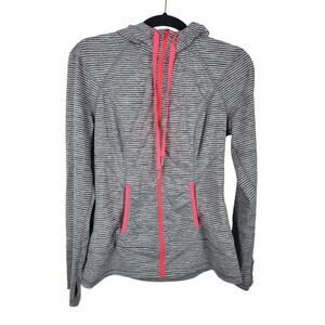 Lukka‎ Long Sleeve Athletic Top Medium Womens Long Sleeve Thumb Holes Grey Pink